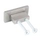 Silver Rectangle Stainless Steel Small Cabinet Knobs